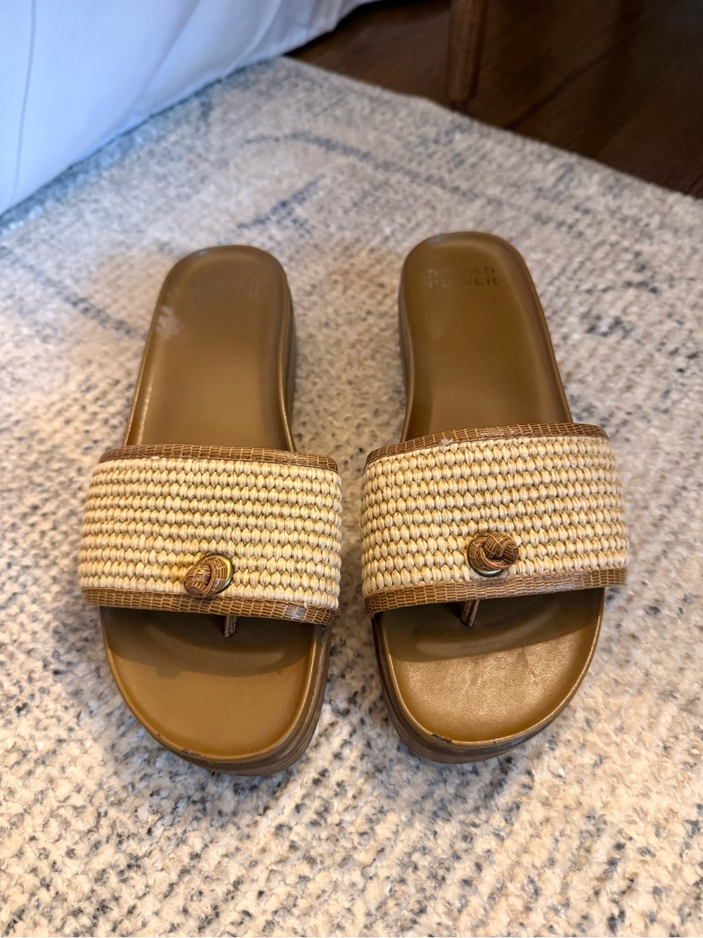 Donald Pliner Brown Slide Sandal, Size 10